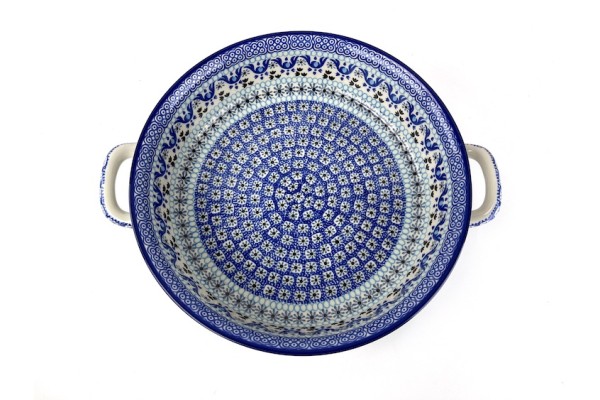 420 Bunzlau Ronde schaal met open handvaten 1026X Ronde Schalen